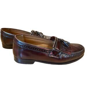 Bass GRAMMER Tassel Loafers Styled Dress Shoes 2553641 9EE Oxblood